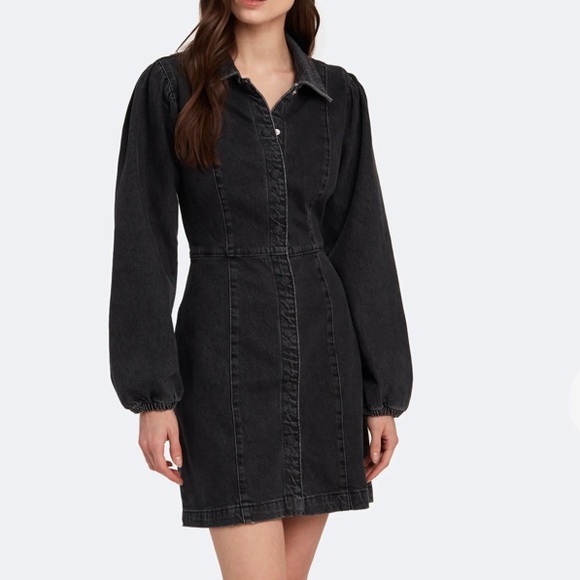 Free People fitted balloon sleeve dress - Picture 2 of 7